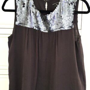 THEORY Black Sequined Sleeveless Top – SIZE M, FREE SHIPPING